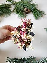 Brošne - Vianočná brošňa "Luskáčik" - burgundy - 16105761_