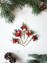 Ozdoby do vlasov - Vianočné sponky "les plný zázrakov" - 16105841_