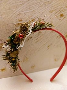 Ozdoby do vlasov - Vianočná čelenka"Vianočná nálada" - 16108682_