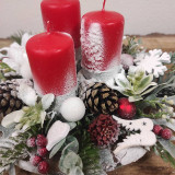 Svietidlá - Vianočný svietnik, vianočná dekorácia na stôl - 16106922_