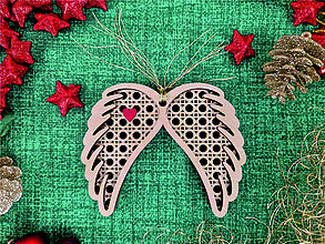 Dekorácie - Vianočné ozdoby na stromček Anjelské krídla II. - 16108761_