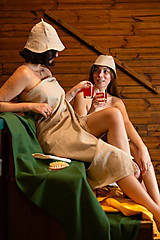 Úžitkový textil - Ľanova osuška do sauny Naturel - 16107499_