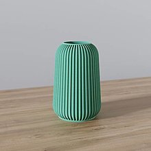Dekorácie - Váza z recykloveného plastu z oceánov (Tyrkysová) - 16108108_