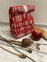 Úžitkový textil - Vrecko,vrecúško na desiatu ,,ČERVENÉ Čičmany - 16111845_