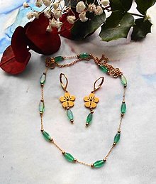 Sady šperkov - Rakúske brúsené krištáliky- sady šperkov (Smaragdové) - 16112537_