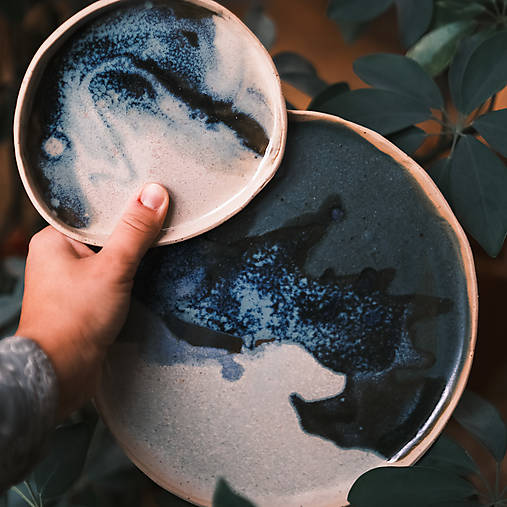 Nádoby - Set talířů (Tyrkysová) - 16112364_