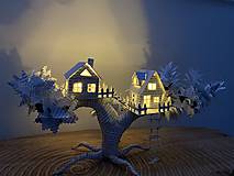 Svietidlá - Čarovné domčeky na strome - dekorácia aj svietnik v jednom - 16109667_