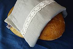 Úžitkový textil - UNIVERZÁL vrecúško na chlieb ľanové - 16111688_