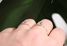 Prstene - Strieborný prsteň gulička 3mm - 16110448_
