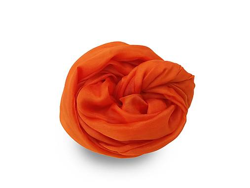 Šály a nákrčníky - "orange" hodvábny šál skladom - 16110849_