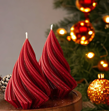 Svietidlá a sviečky - Vianočné sójové sviečky červené - 16115004_