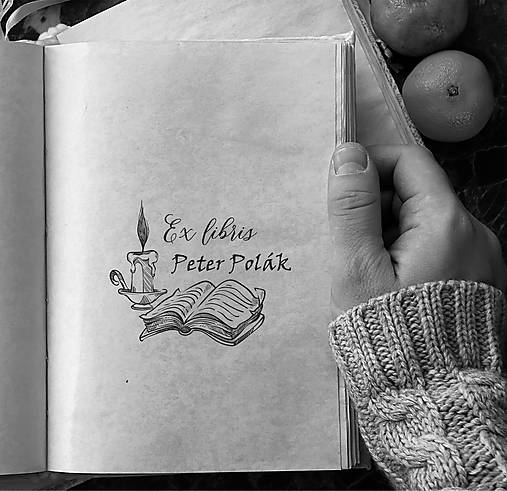 Papiernictvo - Pečiatka EX LIBRIS Sviečka - 16113214_