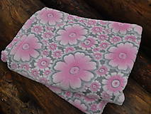 Detský textil - Deka Ružové kvety - 16113027_