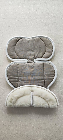 Detský textil - VLNIENKA podložka novorodenecká vložka do Britax Römer BABY-SAFE 5Z 100% Merino Top Super wash Natural 100% ľan Beige - 16113819_