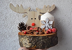 Svietidlá - Vianočná dekorácia so sobom - 16115435_