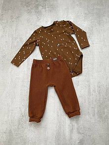 Detské oblečenie - Detské nohavice hnedé - 16113339_