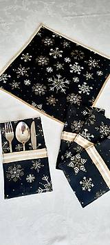 Úžitkový textil - Vianoce-čiernozlaté - 16114310_