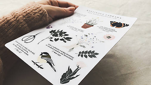 nálepky // kvetinová záhrada