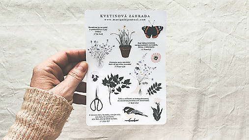 nálepky // kvetinová záhrada