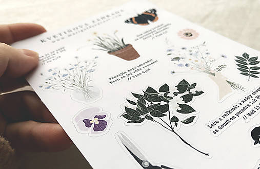 nálepky // kvetinová záhrada