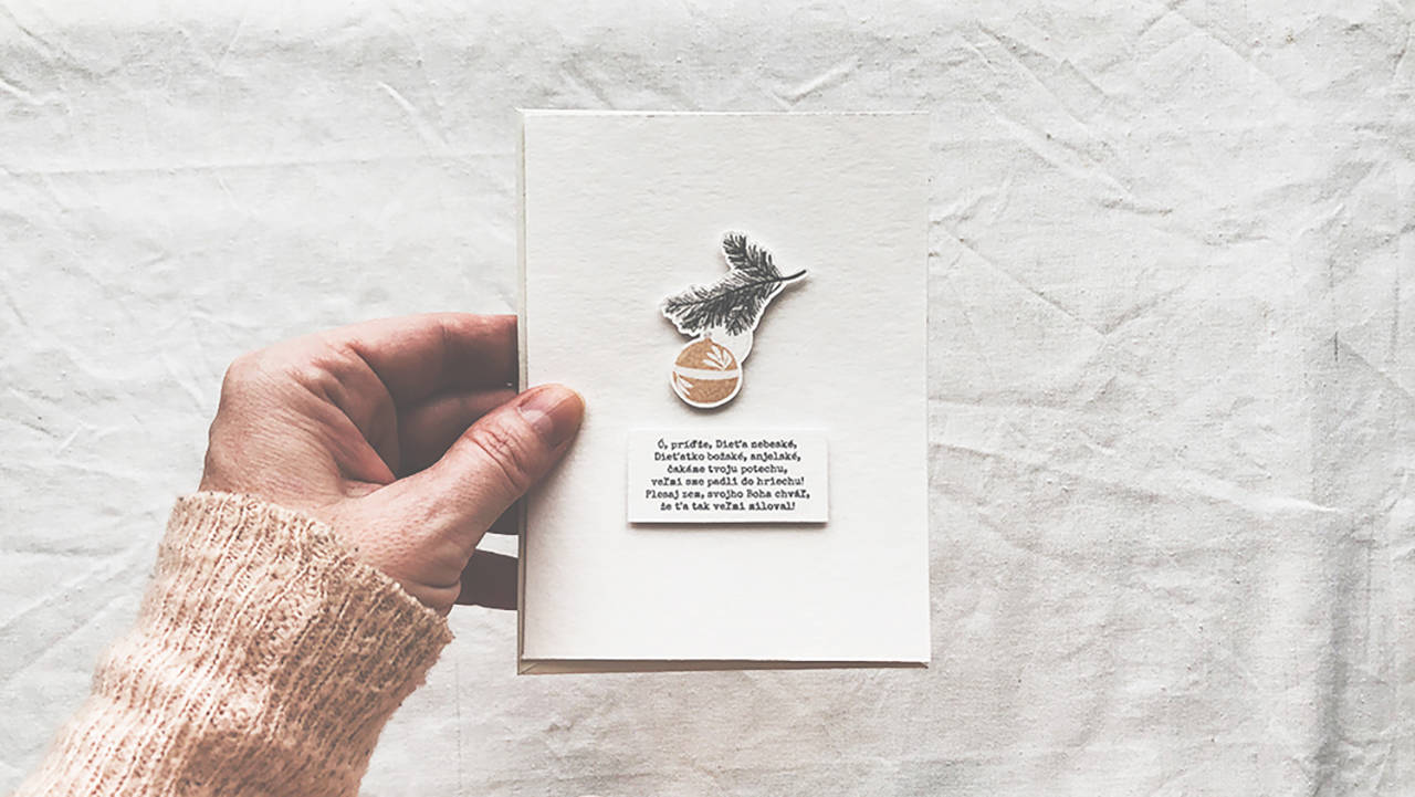 vianočná pohľadnica / vetvička