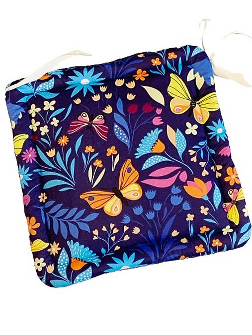 Detský textil - Podsedák na školskú stoličku (motýle) - 16112963_