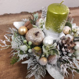 Svietidlá - Vianočný svietnik, vianočná dekorácia na stôl - 16114389_