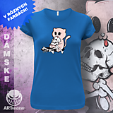 Topy, tričká, tielka - Vtipné tričko s potlačou Evil Cat - Dámske - 16116937_