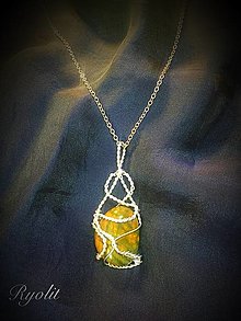 Náhrdelníky - náhrdelník s ryolitom - 16114924_