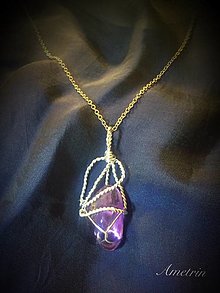 Náhrdelníky - náhrdelník s ametrínom - 16114968_