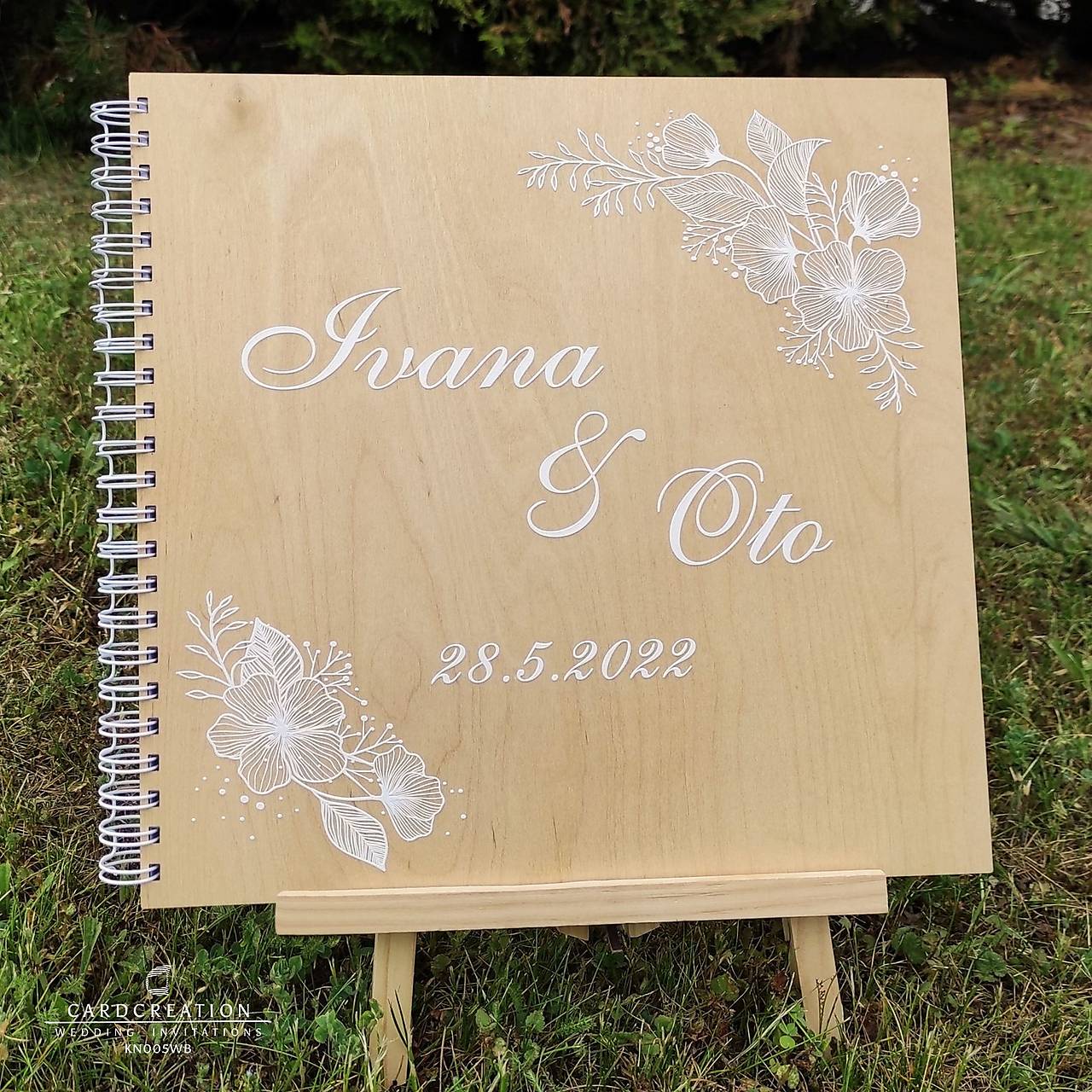 Svadobná kniha hostí drevený obal KN005WB