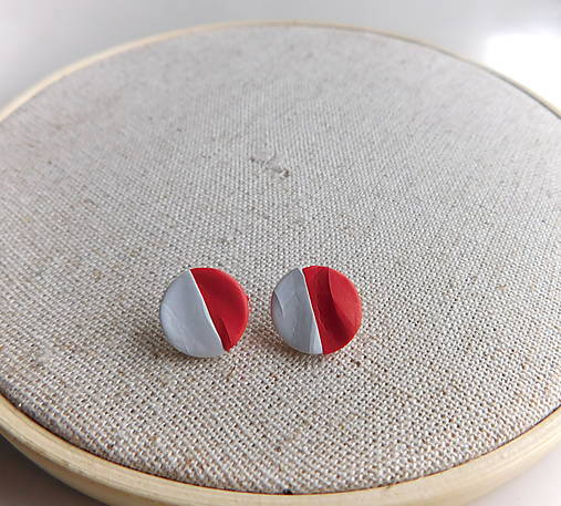 Náušnice - napichovačky vlnky - 16119025_