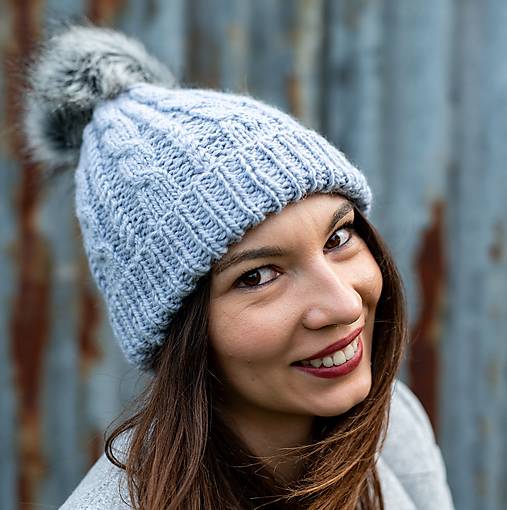 Čiapky, čelenky, klobúky - Čiapka bledomodrá - 16119735_