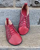 Ponožky, pančuchy, obuv - Červené polobotky barefoot - 16121277_