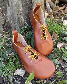 Ponožky, pančuchy, obuv - Polobotky kožené barefoot - 16121280_
