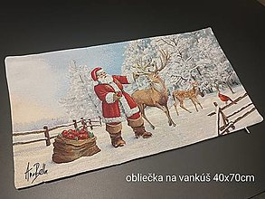 Úžitkový textil - Vianočný SOB s Mikulášom obliečka - 16117178_