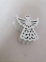 Polotovary - Vianočná ozdoba biely anjel - 16121205_
