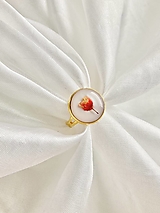 Prstene - Prsteň zo živice kruh - oranžový kvet - 16117846_