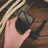 Pánske tašky - Minimalistická kožená peňaženka / puzdro na karty Forester (Black) - 16120629_