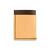 Pánske tašky - Kožená peňaženka / puzdro na karty Hunter (Natural + Dark Brown) - 16120737_