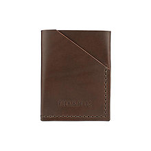 Pánske tašky - Minimalistická kožená peňaženka / puzdro na karty Forester (Dark Brown) - 16120569_