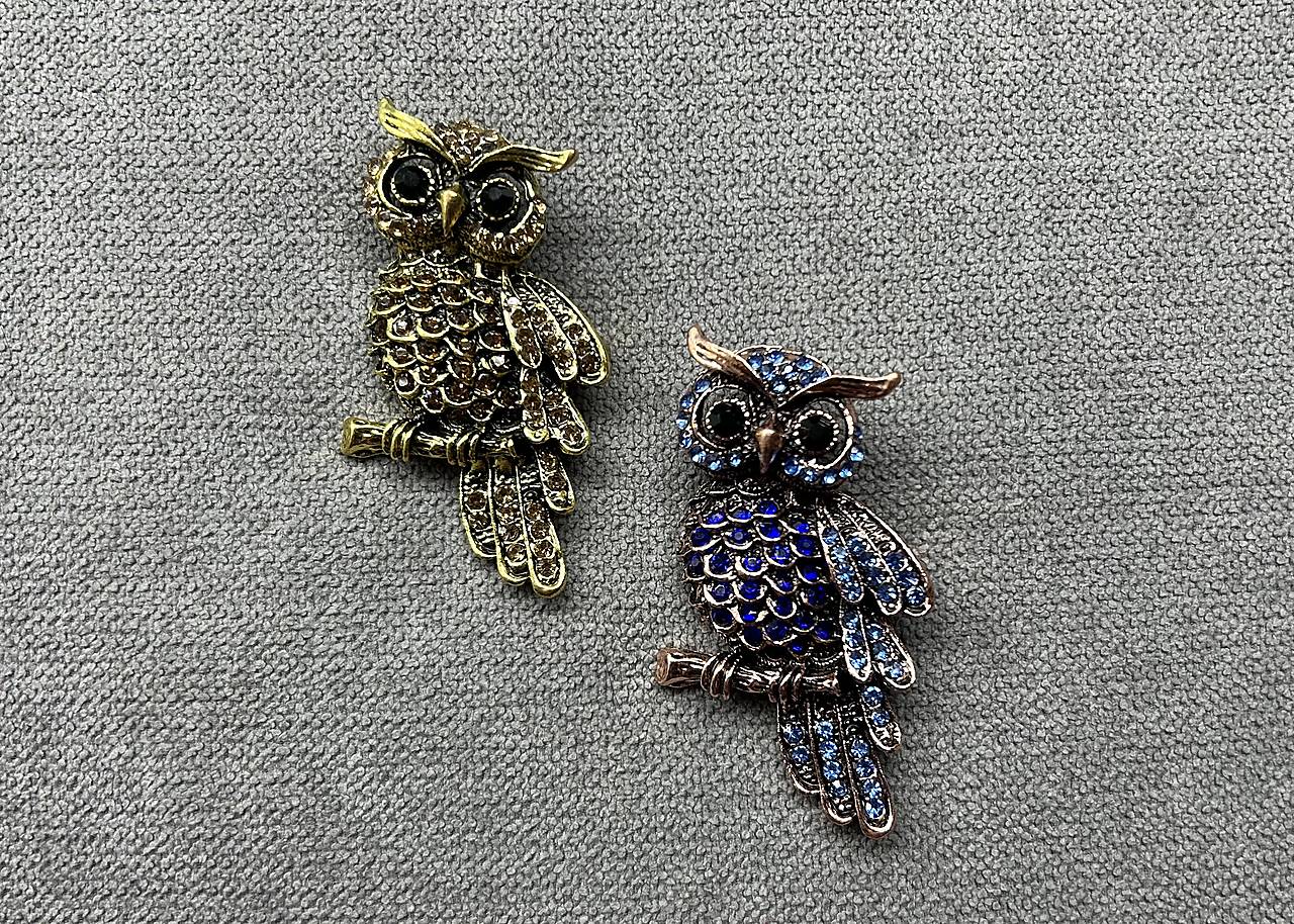 Luxusná zirkónová brošňa “Sova”