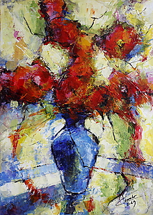 Obrazy - Váza plná kvetov II. - 16117676_