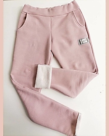 Nohavice - Dámské teplé kalhoty růžové - 16118520_