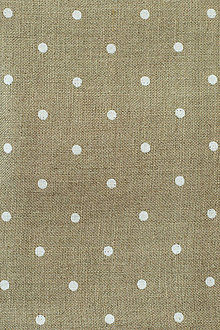 Úžitkový textil - Ľanová utierka v darčekovej krabičke (natur/biele bodky) - 16118012_