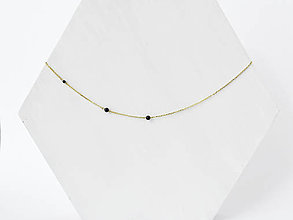 Náhrdelníky - 585/1000 zlatý nežný asymetrický náhrdelník - 16122723_