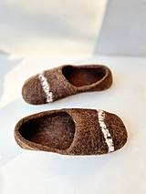 Ponožky, pančuchy, obuv - Plstené vlnené barefoot papuče - 16123149_