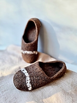 Ponožky, pančuchy, obuv - Plstené vlnené barefoot papuče - 16123154_