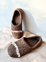 Ponožky, pančuchy, obuv - Plstené vlnené barefoot papuče - 16123155_