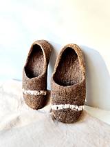 Ponožky, pančuchy, obuv - Plstené vlnené barefoot papuče - 16123156_
